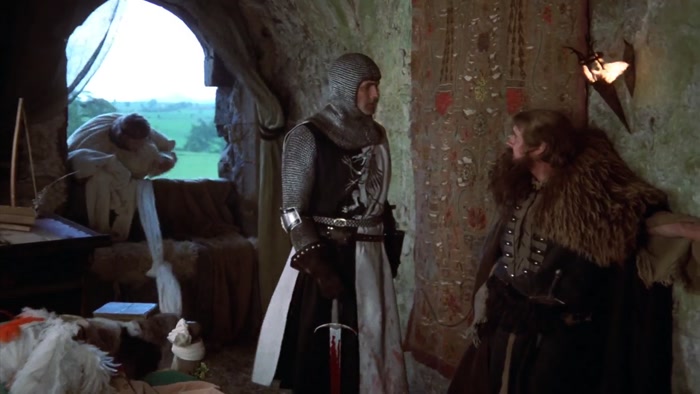 DIDN'T MEAN TO? YOU PUT YOUR SWORD THROUGH HIS HEAD! 