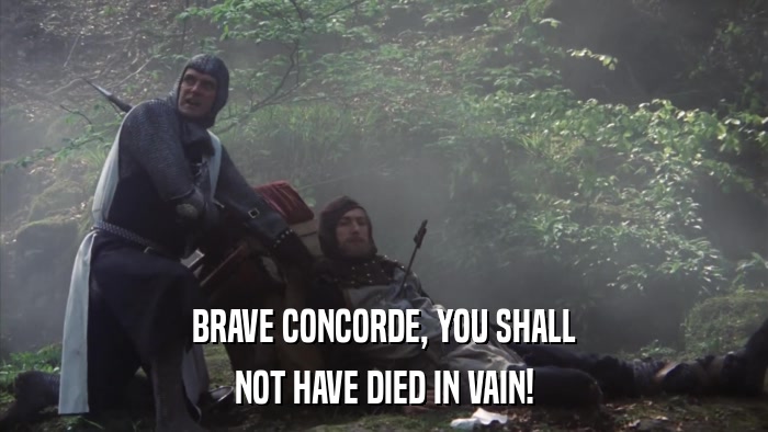 BRAVE CONCORDE, YOU SHALL NOT HAVE DIED IN VAIN! 