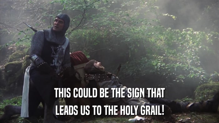 THIS COULD BE THE SIGN THAT LEADS US TO THE HOLY GRAIL! 