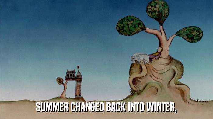 SUMMER CHANGED BACK INTO WINTER,  