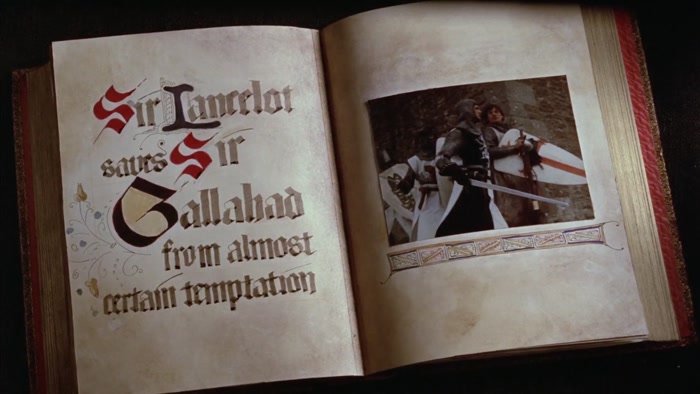 NARRATOR: SIR LANCELOT HAD SAVED SIR GALAHAD 