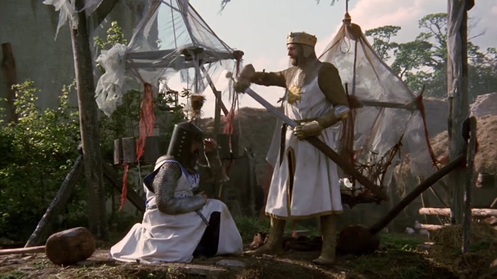 THEN I DUB YOU SIR BEDEVERE,  