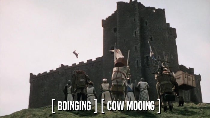 [ BOINGING ] [ COW MOOING ]  