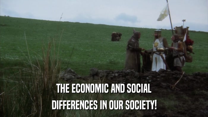 THE ECONOMIC AND SOCIAL DIFFERENCES IN OUR SOCIETY! 
