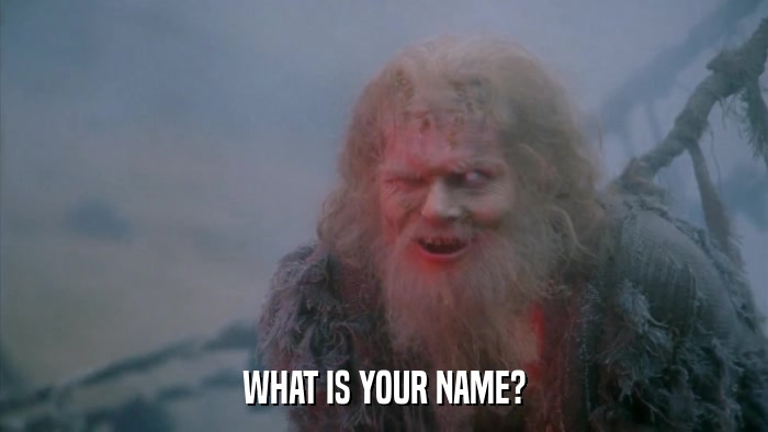 WHAT IS YOUR NAME?  