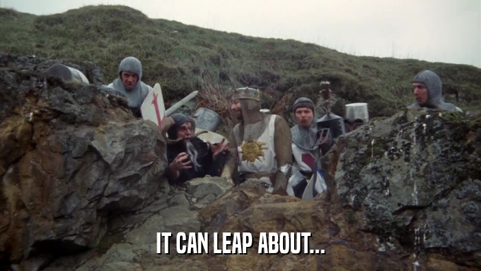 IT CAN LEAP ABOUT...  
