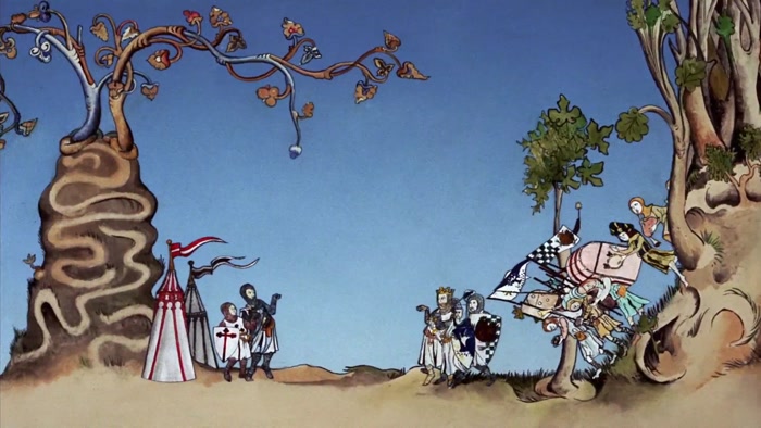 BEYOND THE FOREST THEY MET LANCELOT AND GALAHAD, 