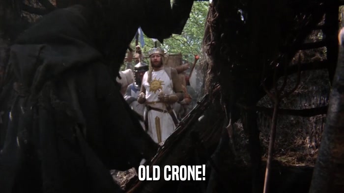 OLD CRONE!  