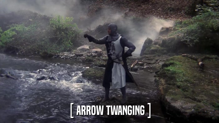 [ ARROW TWANGING ]  