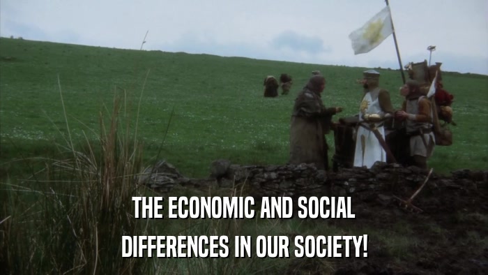 THE ECONOMIC AND SOCIAL DIFFERENCES IN OUR SOCIETY! 