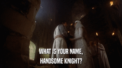 WHAT IS YOUR NAME, HANDSOME KNIGHT? 