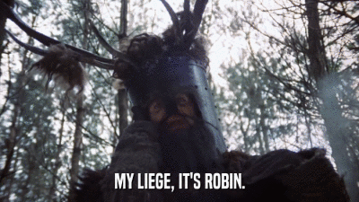 MY LIEGE, IT'S ROBIN.  