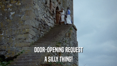 DOOR-OPENING REQUEST A SILLY THING! 