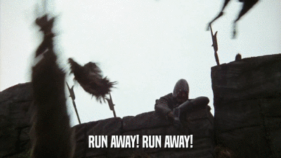Monty Python Holy Grail Gif Run Away