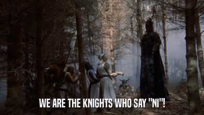 WE ARE THE KNIGHTS WHO SAY 