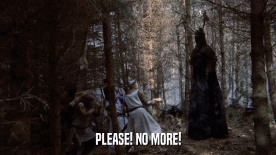 PLEASE! NO MORE!  
