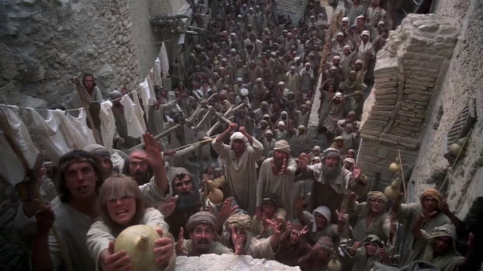 CROWD: BEHOLD HIS MOTHER! BEHOLD HIS MOTHER! 