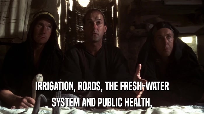 IRRIGATION, ROADS, THE FRESH-WATER SYSTEM AND PUBLIC HEALTH, 