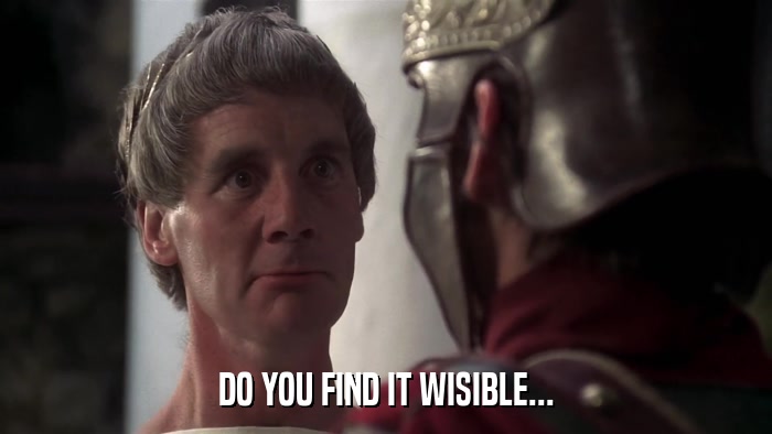 DO YOU FIND IT WISIBLE...  