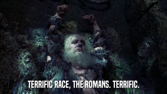 TERRIFIC RACE, THE ROMANS. TERRIFIC.  