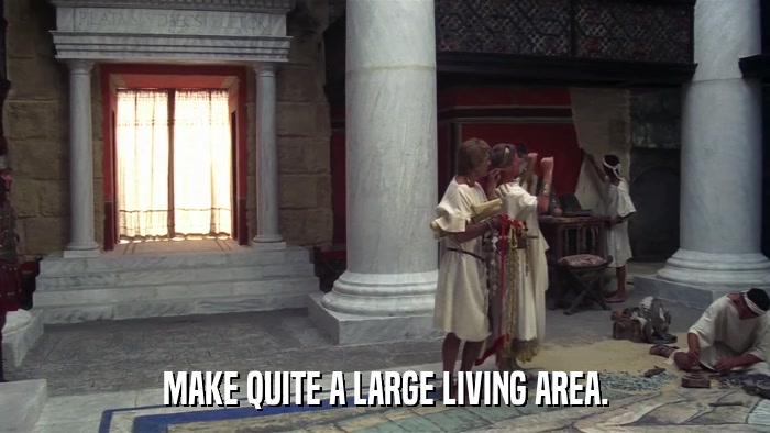 MAKE QUITE A LARGE LIVING AREA.  
