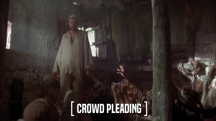 [ CROWD PLEADING ]  