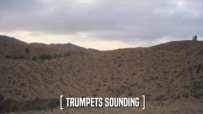 [ TRUMPETS SOUNDING ]  