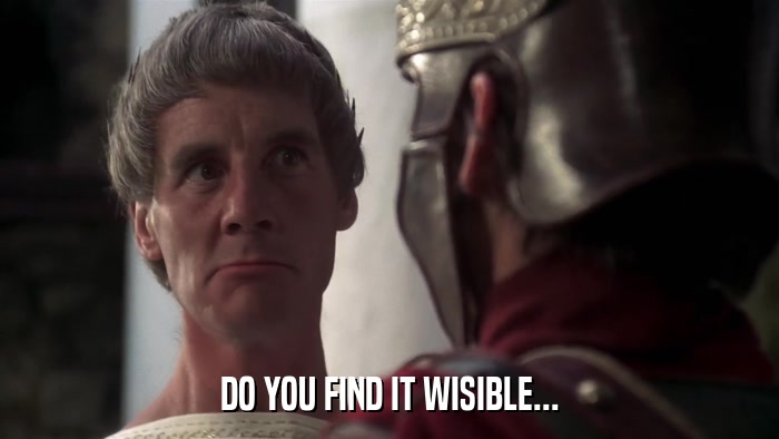DO YOU FIND IT WISIBLE...  