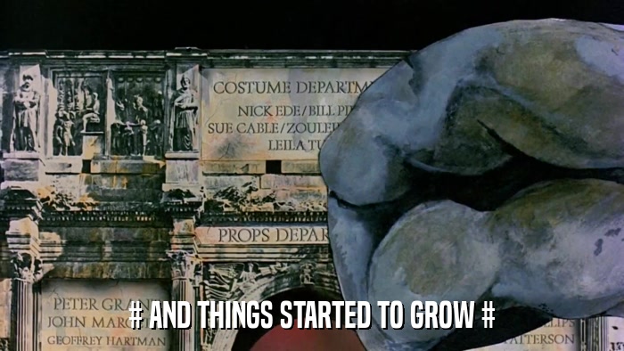 # AND THINGS STARTED TO GROW #  