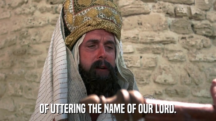 OF UTTERING THE NAME OF OUR LORD.  