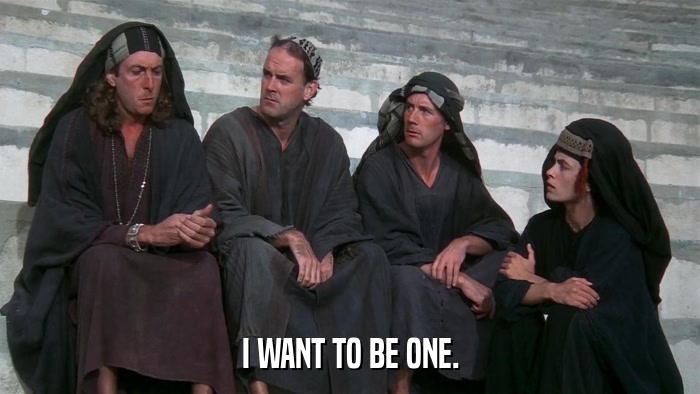 I WANT TO BE ONE.  