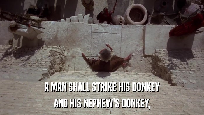 A MAN SHALL STRIKE HIS DONKEY AND HIS NEPHEW'S DONKEY, 