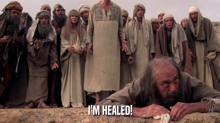 I'M HEALED!  