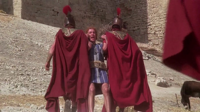 PUT ME BACK! BLOODY ROMANS, CAN'T TAKE A JOKE. 