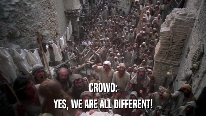 CROWD: YES, WE ARE ALL DIFFERENT! 
