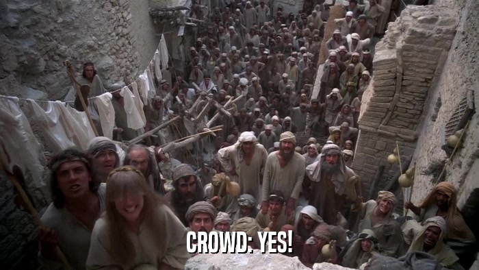 CROWD: YES!  