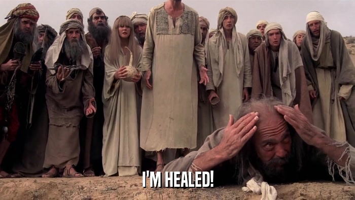 I'M HEALED!  
