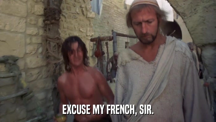 EXCUSE MY FRENCH, SIR.  