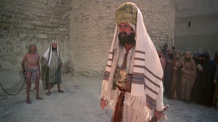NOW, LOOK. NO ONE IS TO STONE ANYONE UNTIL I BLOW THIS WHISTLE. 