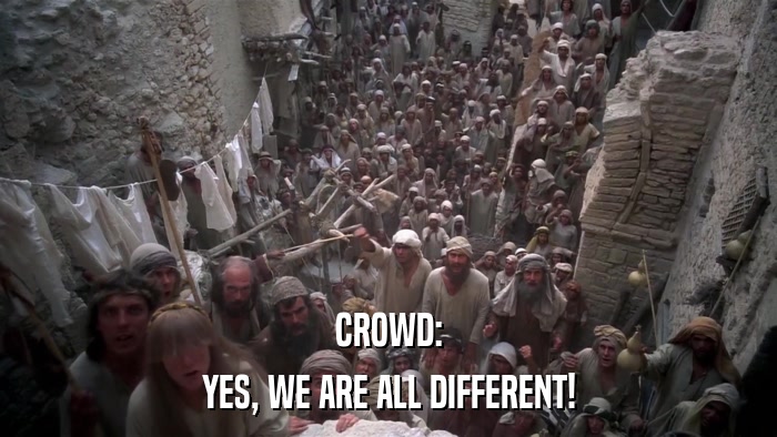 CROWD: YES, WE ARE ALL DIFFERENT! 