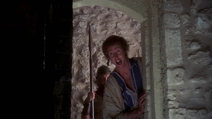 GET A MOVE ON, BIG NOSE! THERE'S PEOPLE WAITING TO BE CRUCIFIED OUT HERE! 