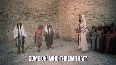 COME ON! WHO THREW THAT?  