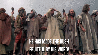 HE HAS MADE THE BUSH FRUITFUL BY HIS WORD! 
