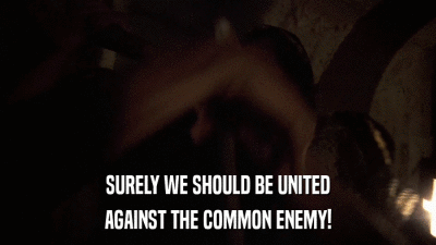 SURELY WE SHOULD BE UNITED AGAINST THE COMMON ENEMY! 
