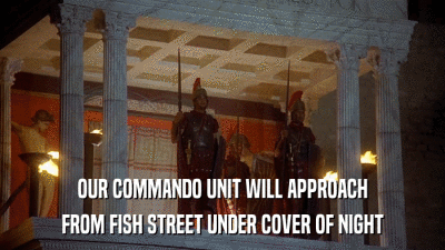 OUR COMMANDO UNIT WILL APPROACH FROM FISH STREET UNDER COVER OF NIGHT 