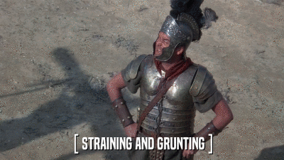 [ STRAINING AND GRUNTING ]  