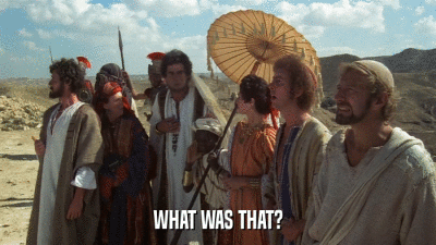 WHAT WAS THAT?  