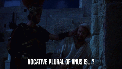VOCATIVE PLURAL OF ANUS IS...?  