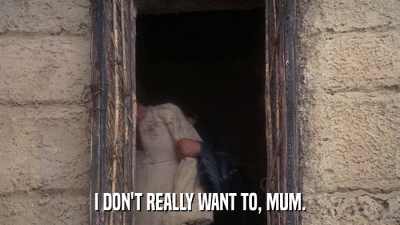 I DON'T REALLY WANT TO, MUM.  