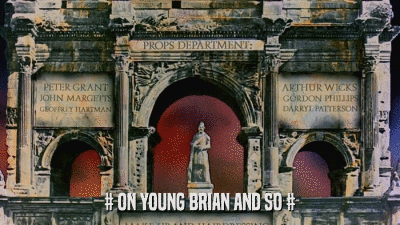 # ON YOUNG BRIAN AND SO #  